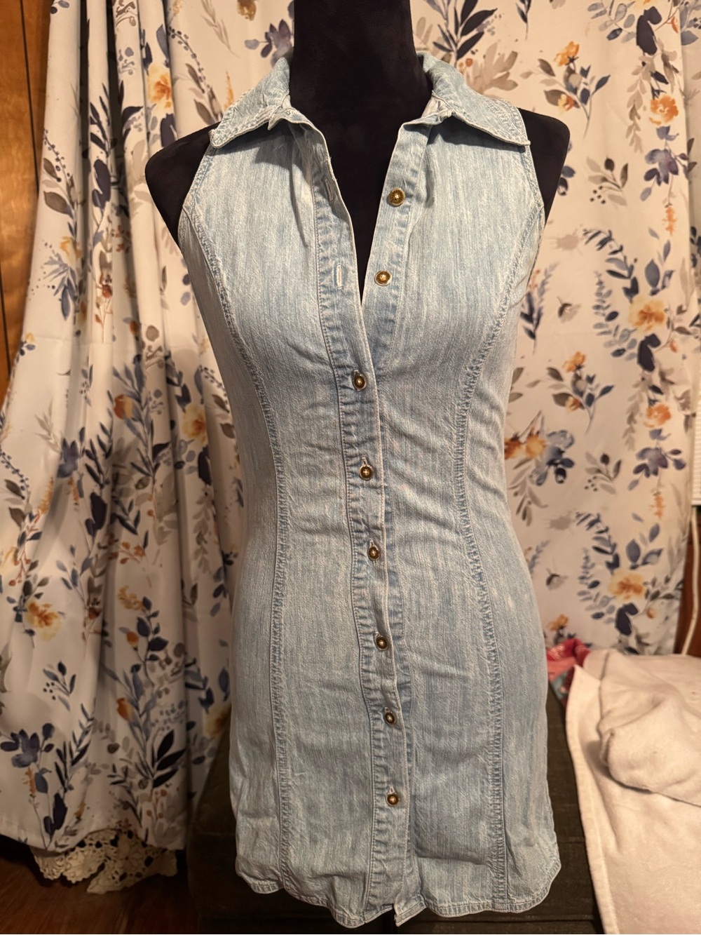 GAP Light Blue Denim Mini Dress Juniors Size 1